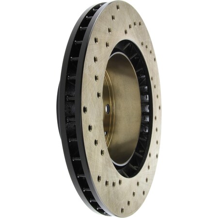 Centric StopTech Sport Cross Drilled Brake Rotor; Front Left, StopTech 128.37021L